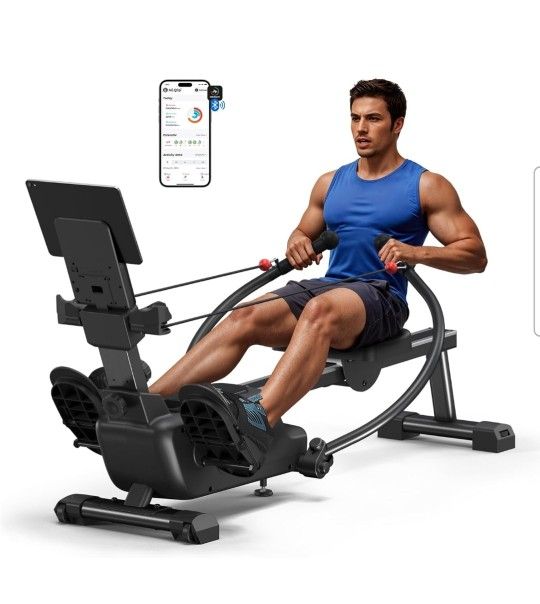 Sculls Rowing Machines for Home, Magnetic Rowing Machine with 16-Level, Simulate