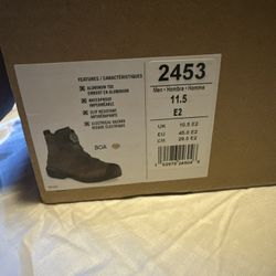 New RED WING Exos Lite 2453 Men 11.5 E2 Safety Toe Work Boot Brown Leather