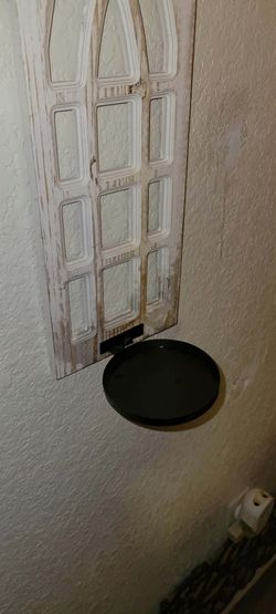 Rustic White Distressed Wood Door Wall Decor