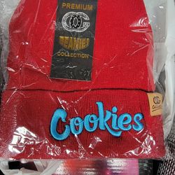Cookies Beanie Brand New Red Burgundy 