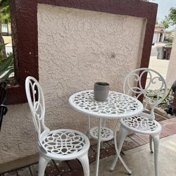 3 PCs Metal Patio Set 