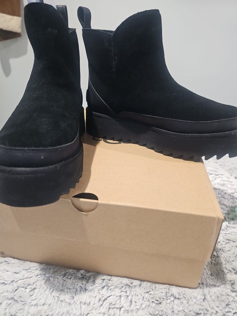 Uggs New Short Leather Uggs Size 8