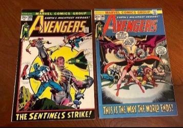 1972 Bronze Age Avengers 103-104 Comics Avengers vs The Sentinels