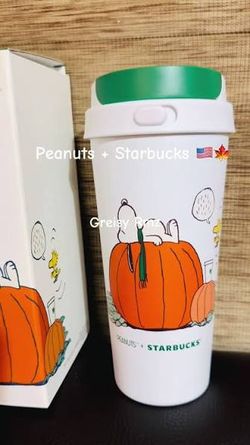 Starbucks Snoopy tumbler with box authentic in hand