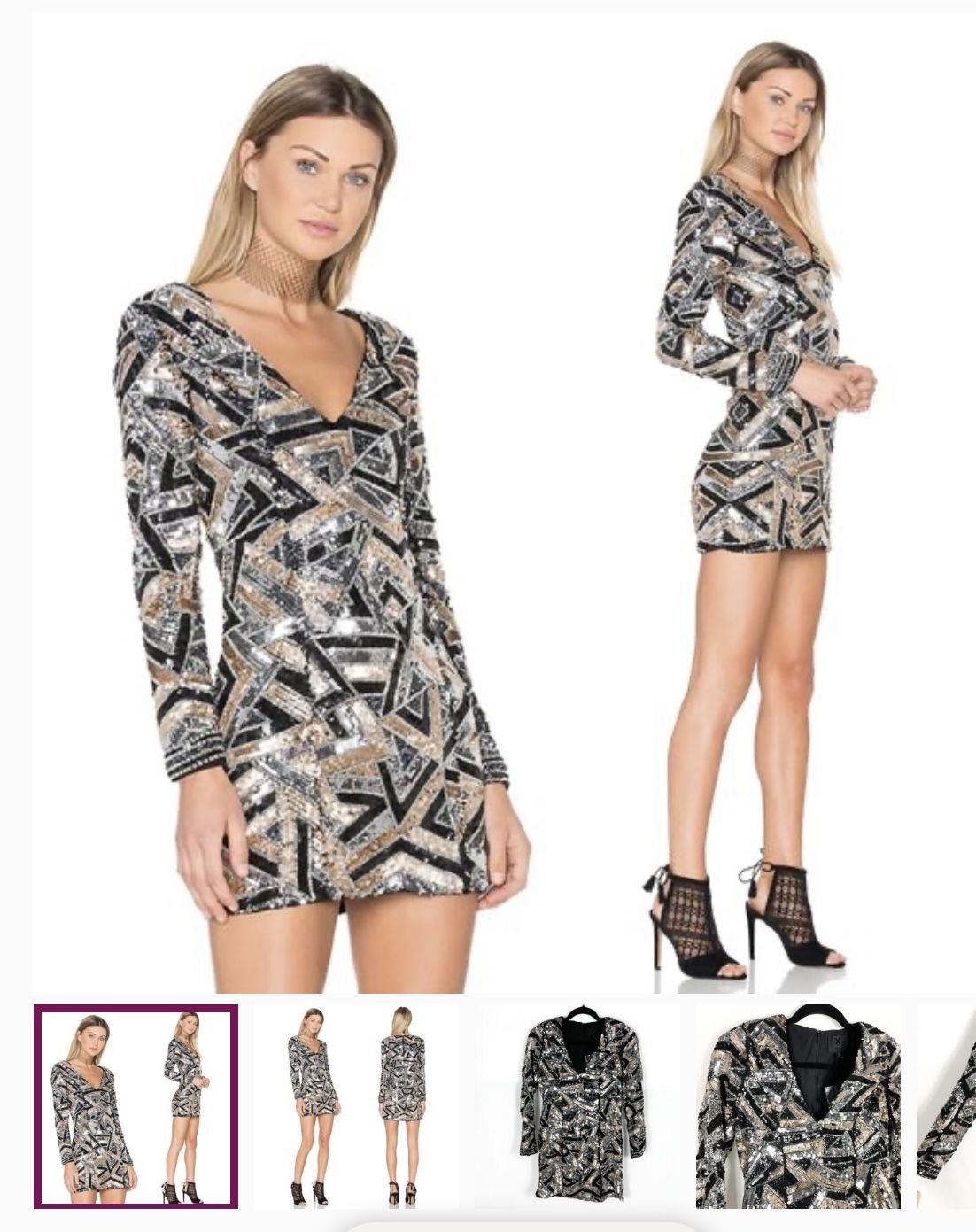 Gloria dress in contrast shine