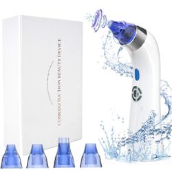 Blackhead Remover, Facial Pore Vacuum Suction Cleaner, Electric Comedone Extractor with 4 Suction Head, 5 Suction Levels for All Types of Skin W