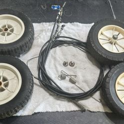 Wheels And Cable Set  Lawn Mower Model HR 214 SX 