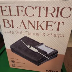 Electric Heated Throw Blanket, Extremely Soft Cozy Flannel Sherpa Heating Blanket with Single Controller, 10 Heating Levels & 4 Hours Auto-Off