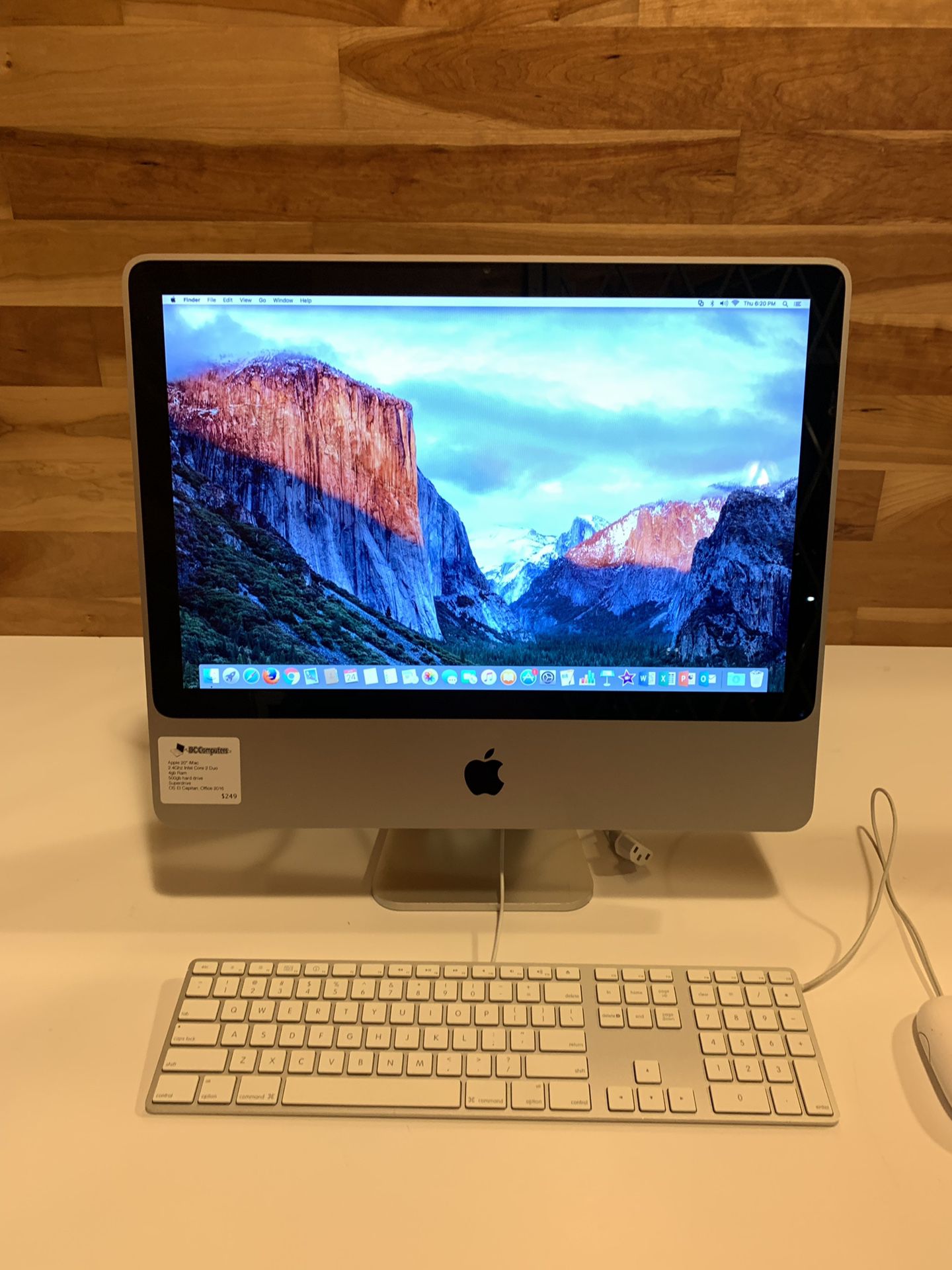 20” Apple iMac, 500gb storage, office, works perfect