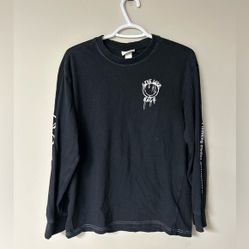H&amp;M x Smiley Black Long Sleeve “Give Love Back” Tee
