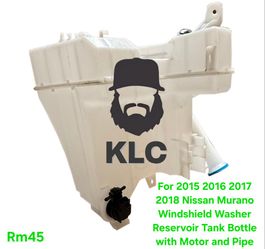 For 2015 2016 2017 2018 Nissan Murano Windshield Washer Reservoir Tank Bottle with Motor and Pipe