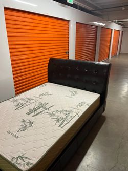 Full size Bed Frame with Bamboo Mattress