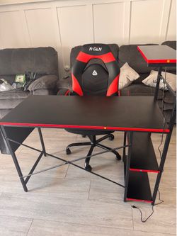 Desk and chair