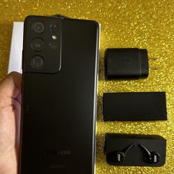 Samsung Galaxy S21Ultra, 128Gb, Excellent Condition, Black Color, Unlocked For Any Company