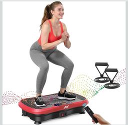 Vibration Plate Exercise Machine AXV 200W 120 Speed Fitness Platform with Resistance Bands