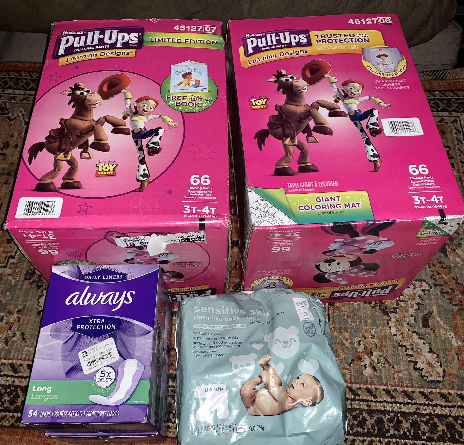 Pull ups Huggies size 3 to 466 count plus brand new miscellaneous toys