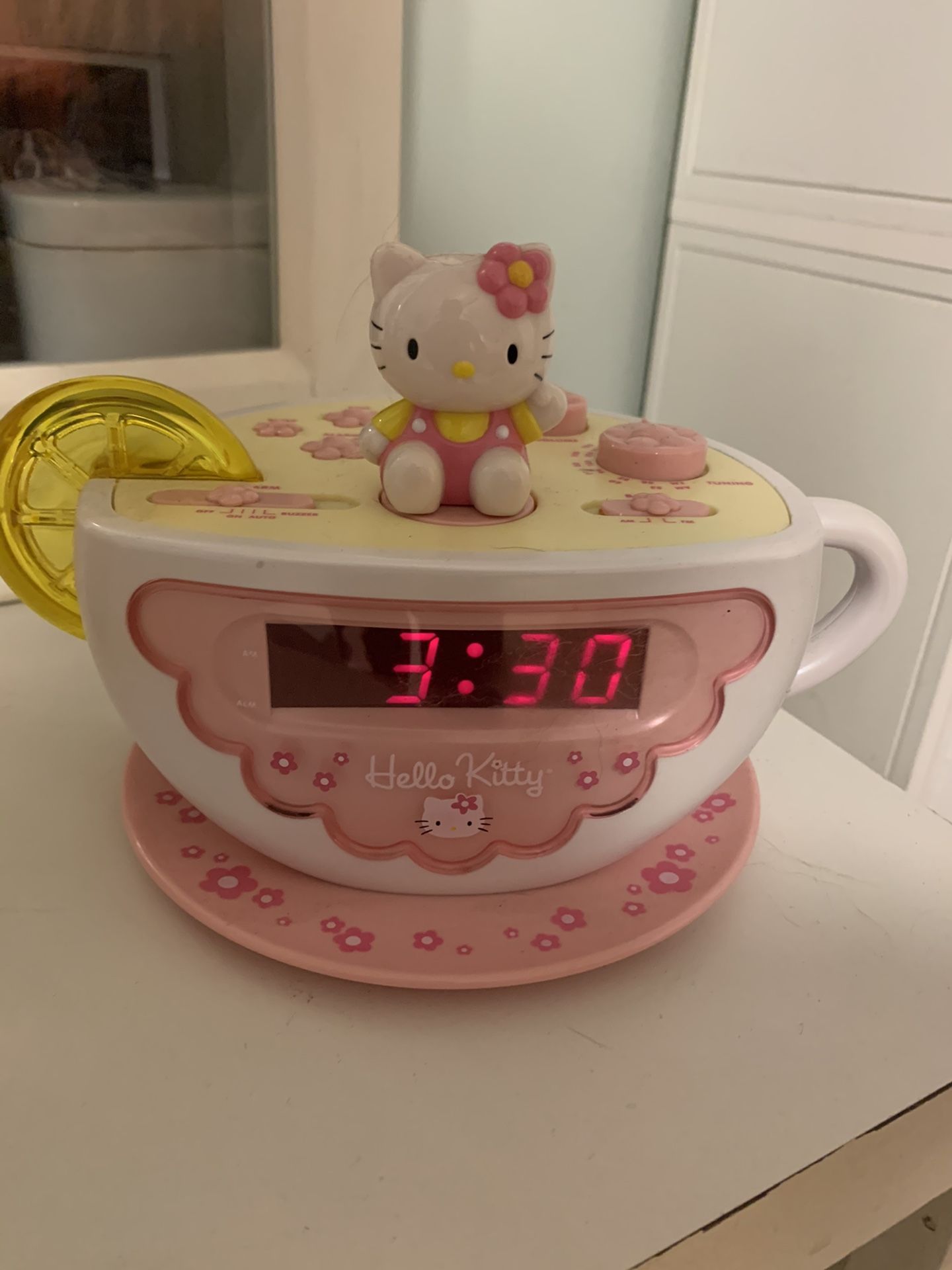 Hello Kitty Tea Cup Alarm Clock