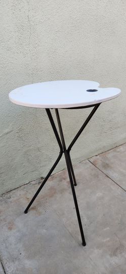 Hobby Lobby Artist Paint Palette Side Table (White/Black)