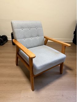 Mid-Century Grey Chair