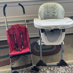 Baby Carriage And Feeding Table