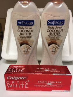 Softsoap body wash with Colgate