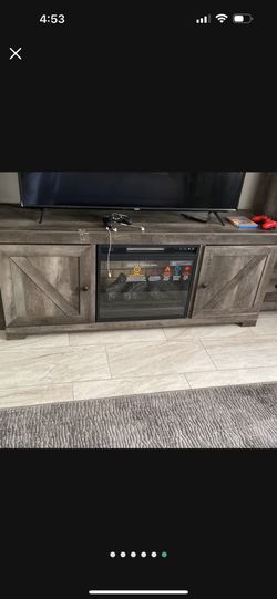 Tv Stand With fireplace on two shelves