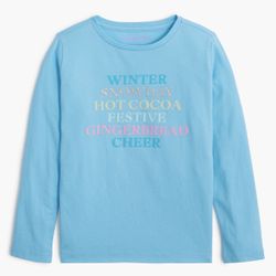 NWT Girls' Long-Sleeve Winter Words Graphic Tee Size XL (12-14)