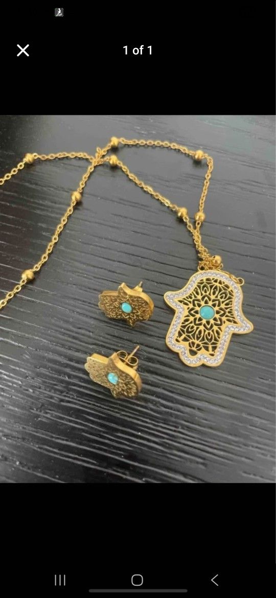 Gold Plated Jewelry Set 