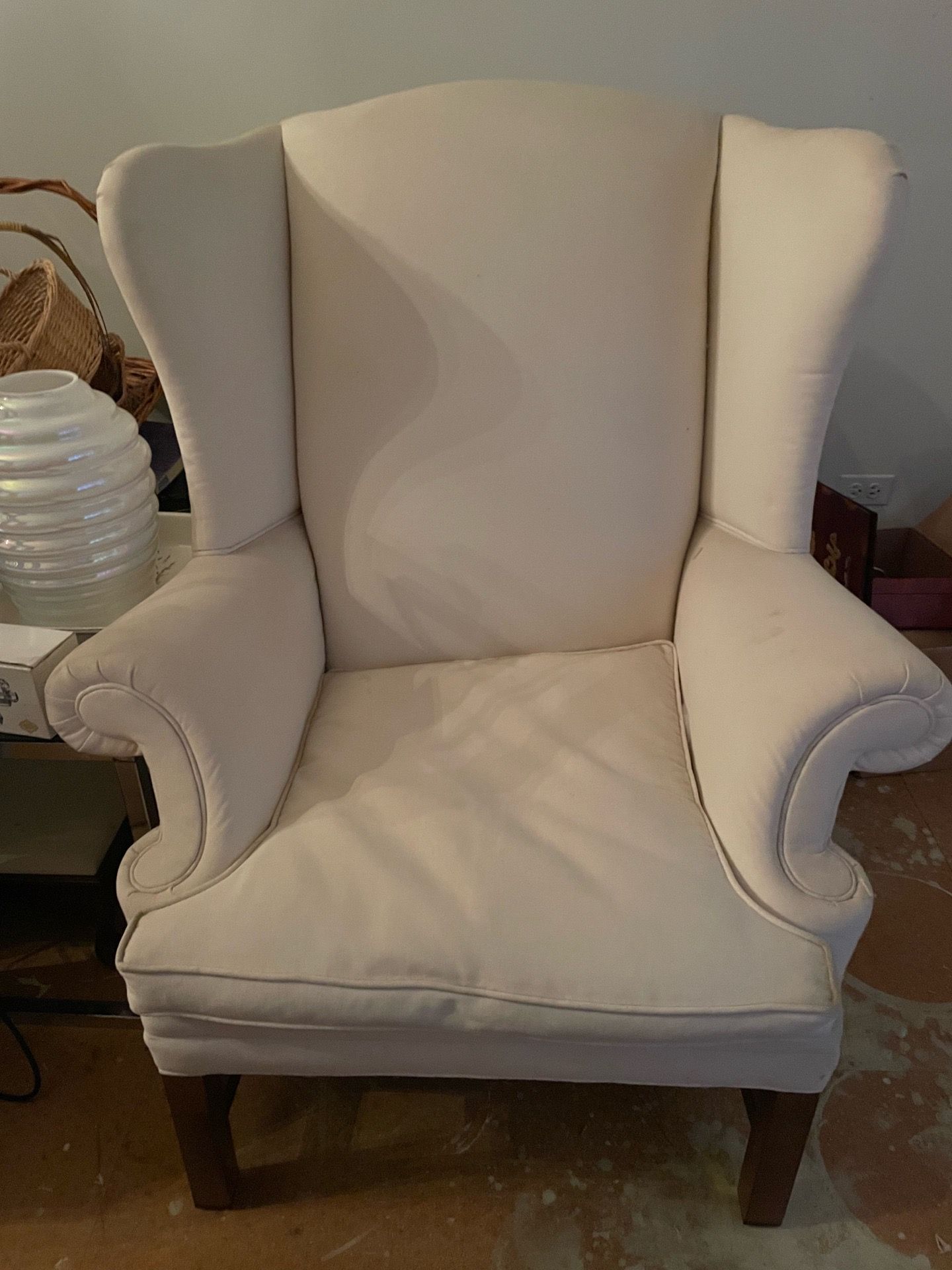 Chair , crate barrel , cream color $ 50