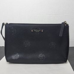 Kate Spade Black Glitter Dot Haven Lane Ramey Crossbody