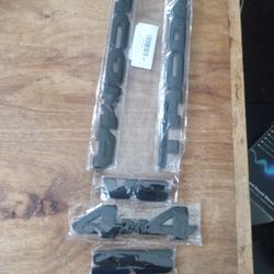TACOMA MATTE BLACK OVERLAY EMBLEMS KIT 6 PICES TACOMA V6 SR5 4X4