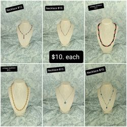 Necklace $10-$12. Each 