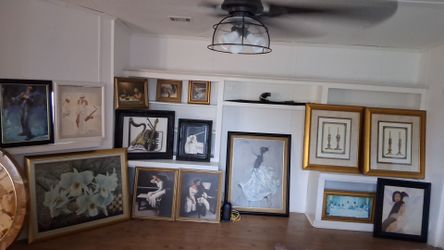 Lot of 15-Framed Decorative Paintings