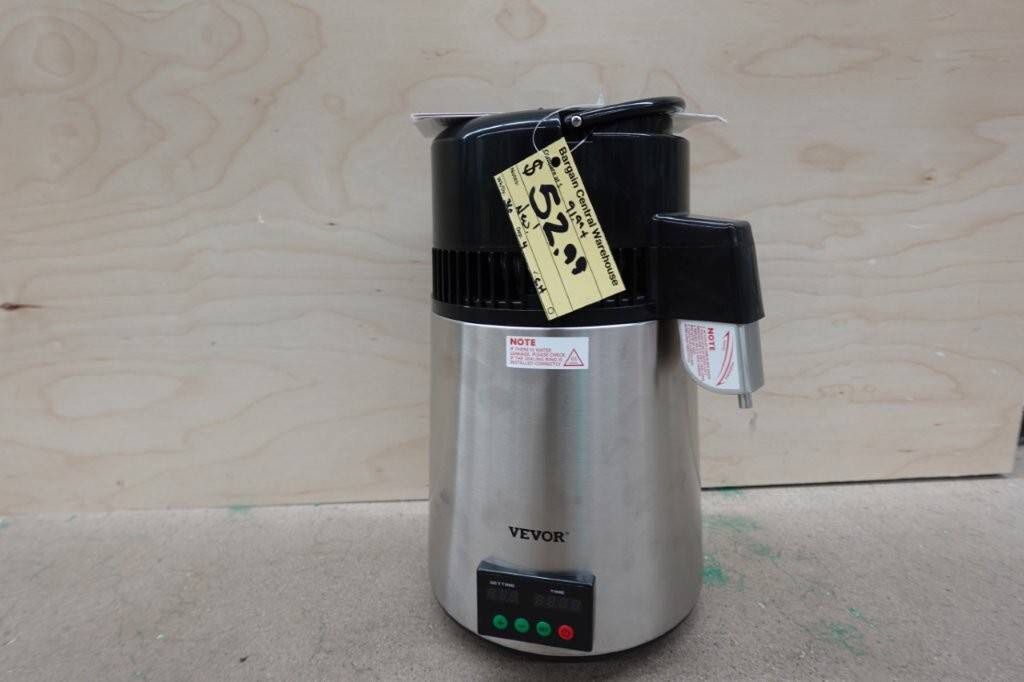 VEVOR 1.1 Gal Stainless Steel Water Distiller with Glass Carafe 
