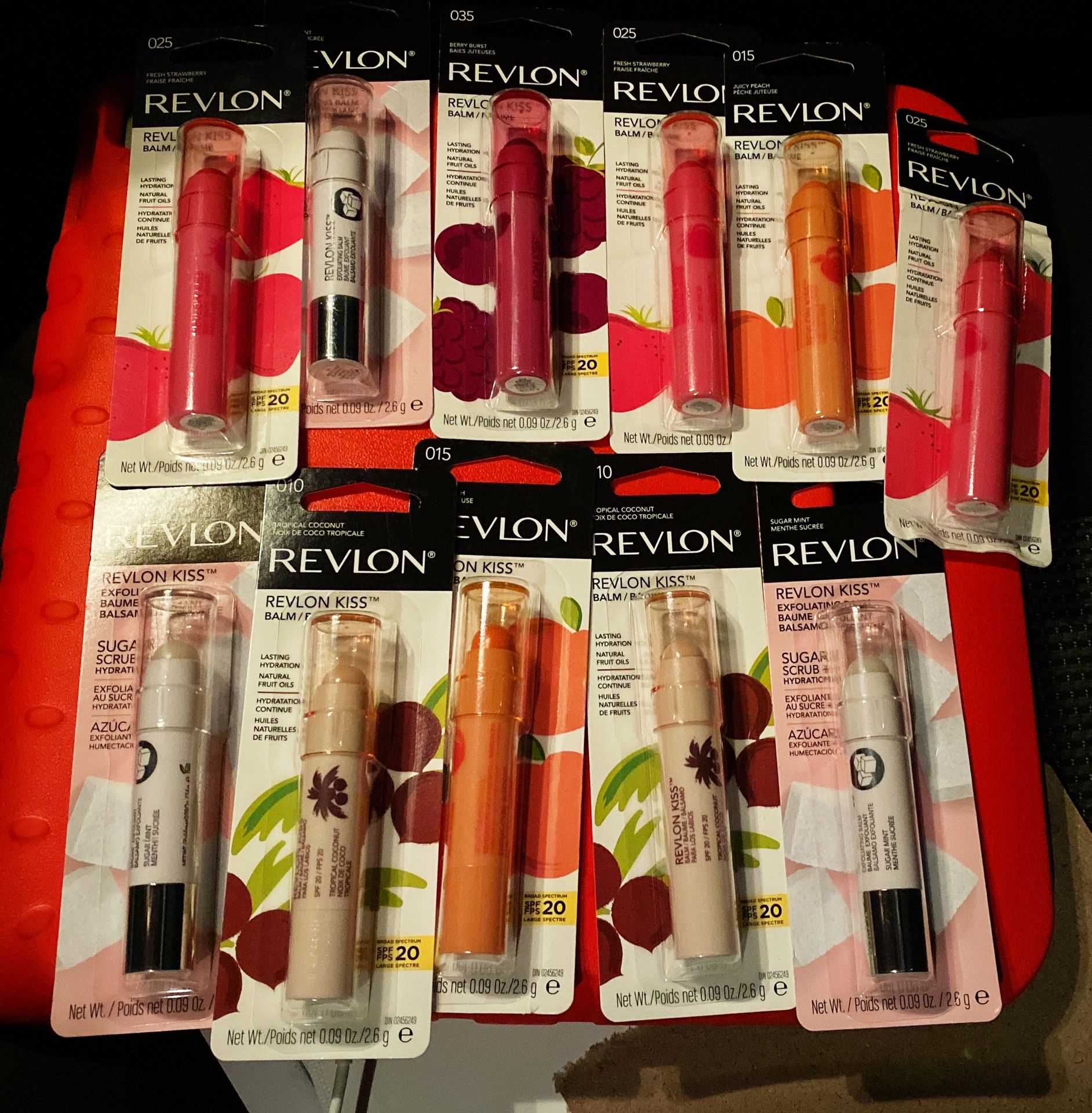 Revlon lip balms $3 each