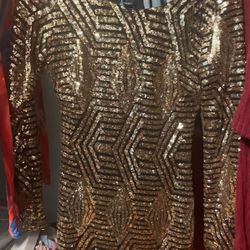 Black/gold Sequin Dress