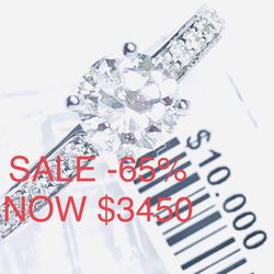  Engagement Ring Diamond 1.17 Carats NATURAL DIAMONDS 💎  LIQUIDATION SALE-65% See GEMOLOGICAL INSTITUTE APPRAISAL 