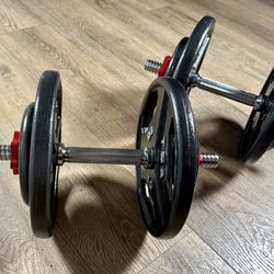 This Are Just Beautiful Standard Adjustable Dumbbells  70 lbs Total Weight. 