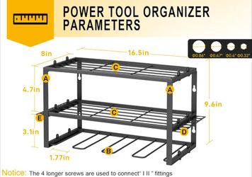 Power Tool Organizer Rack