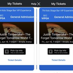 Justin Timberlake VIP Tix: Tampa, FL