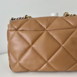 Lambskin Quilted Large Flap Caramel 