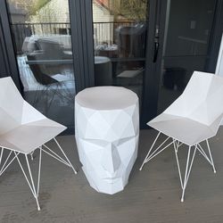 Vondom Adan Bistro Table w/2 Chairs + Adan Stool