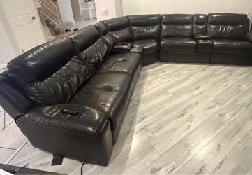 Large Leather Sectional with Recliners Jerome’s Furniture original $4800