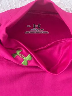 NWOT *NEW* Under Armour Women's Fleece Hot Pink Long Sleeve ColdGear Mock Neck Top