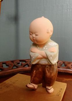 Genuine vintage japanese hakata doll signed and stamped