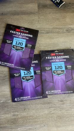 3M Pro Grade Precision 120 Grit Sanding Sheets (2 Packs)