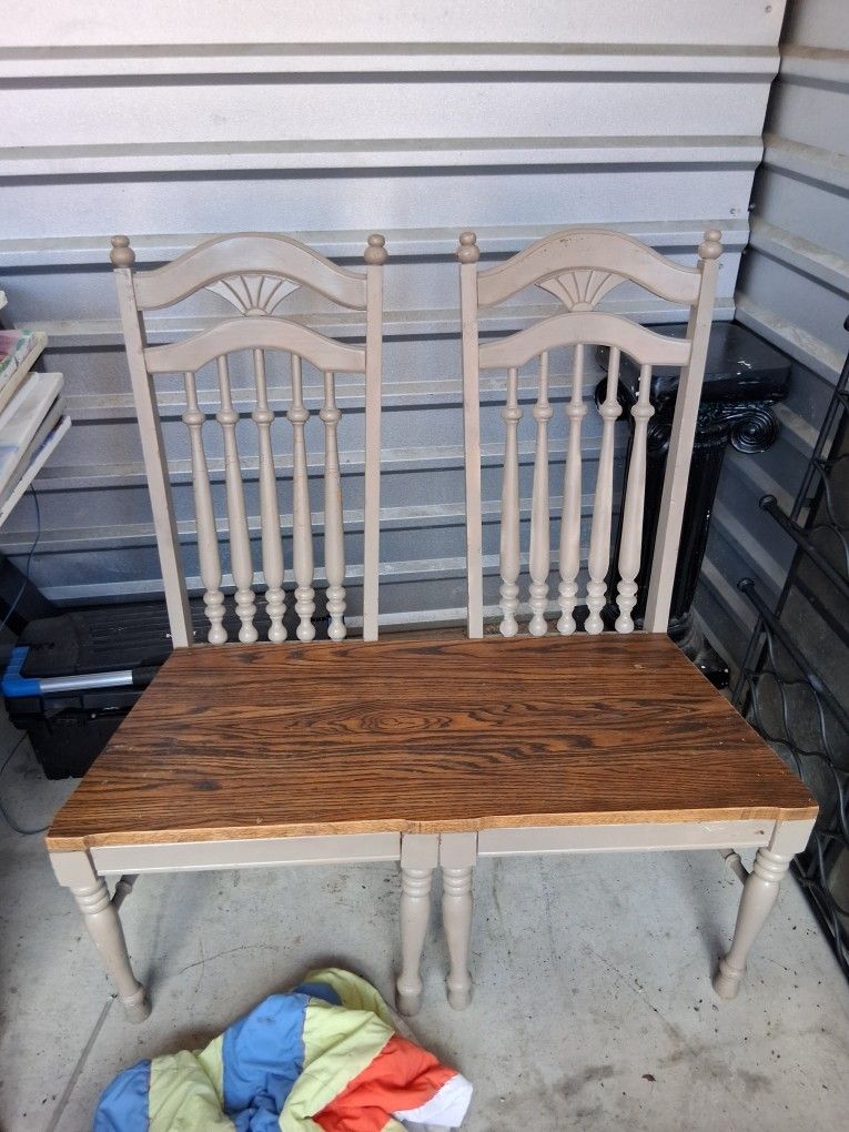 Vintage Double Chair Bench