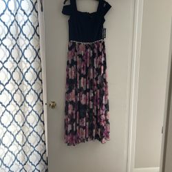 Alexa B Night Cold Shoulder Floral Dress 