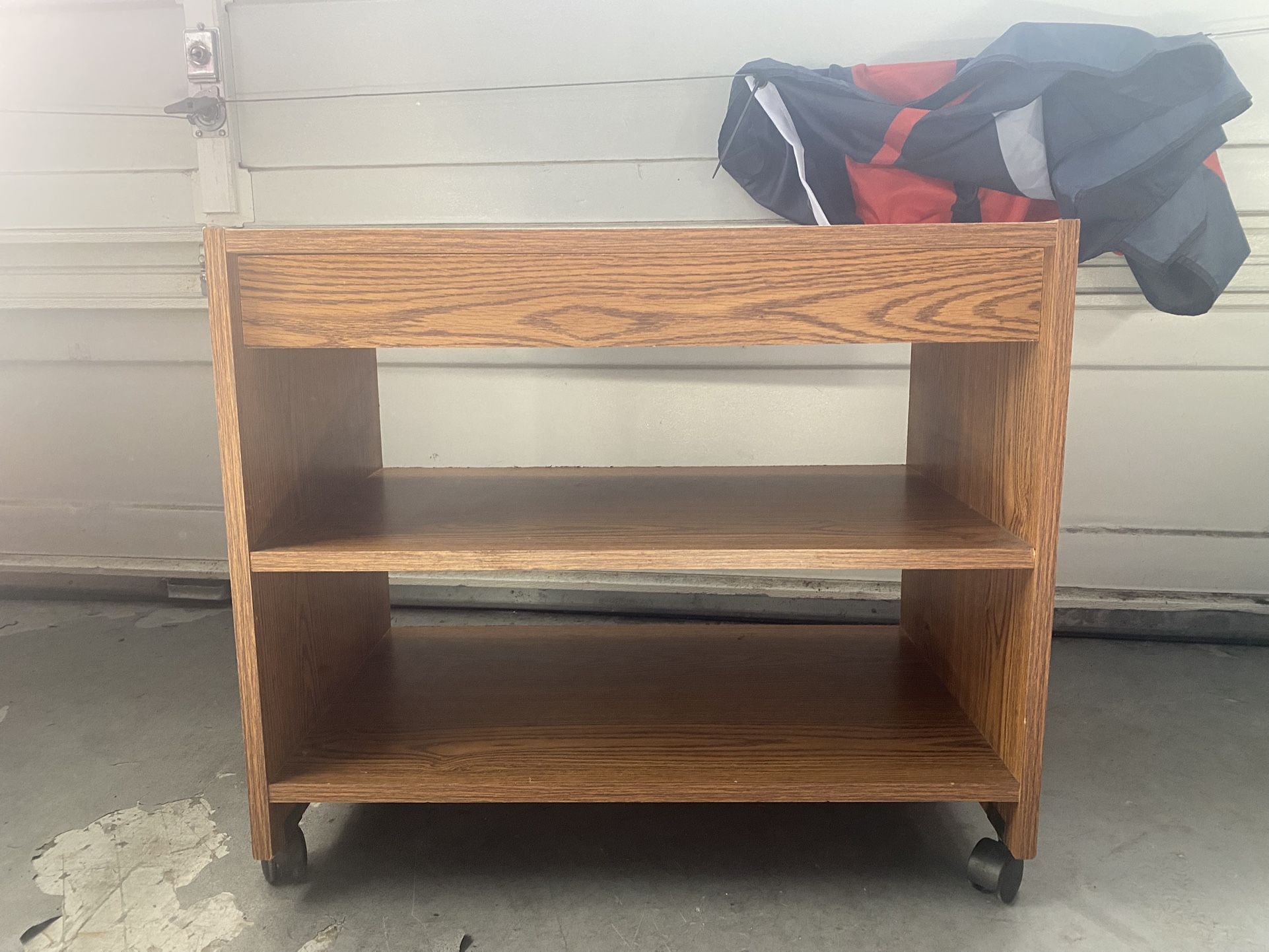 Rolling Wood Cubby on Wheels