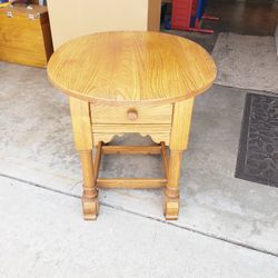 Vintage Wood Side Table 